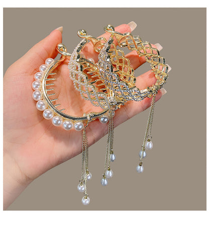 Ball Head Plate Temperament Horsetail Buckle Hair Clip