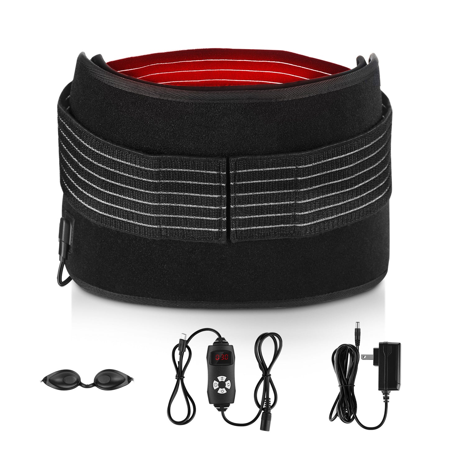 Red Light Physical Therapy Beads Phototherapy Infrared Belt Relieve Fatigue Phototherapy Stomach Heating