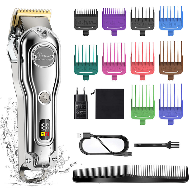 Hair Scissors Metal Machine Intelligent LED LCD Display Hair Salon Washing Electric Clipper Razor
