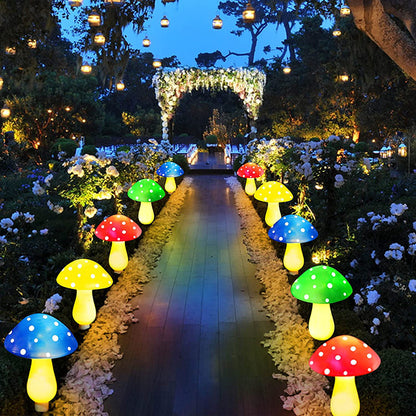 Plastics Solar Mushroom Night Light Outdoor Courtyard Garden Balcony Layout Lawn Waterproof Landscape Decoration Colorful Light