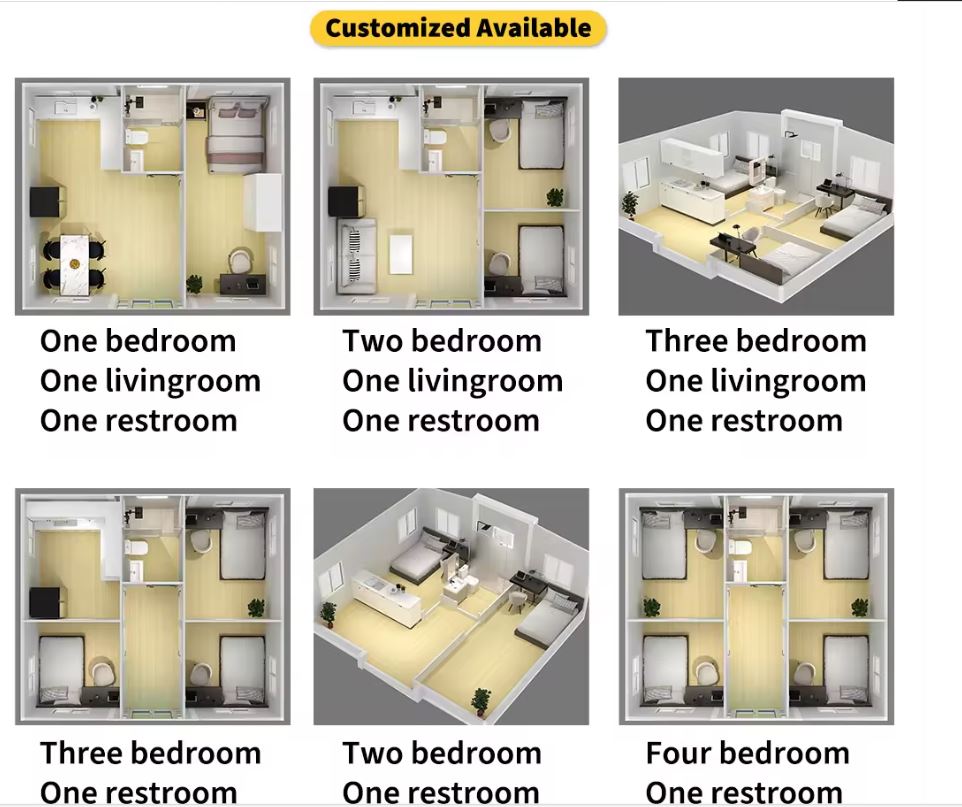 20FT Australia 2 bedroom luxury predfabricated container homes 40ft expandable container house with full bathroom