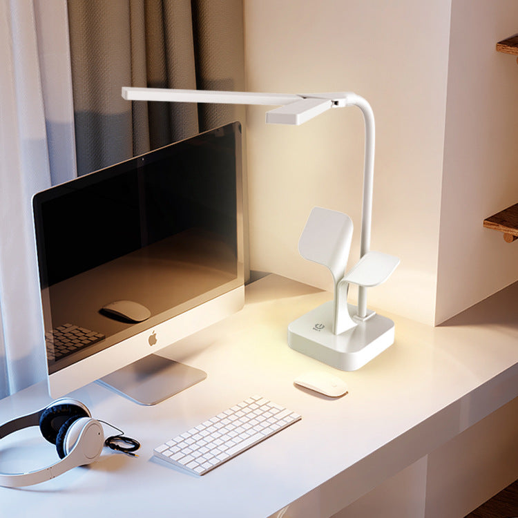 LED Foldable Creative USB Reading Eye Protection Learning Dual Lamp Holder Table Lamp