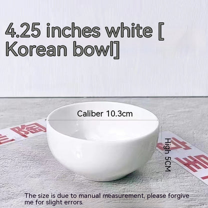 Ceramic Bowl Household Tableware Restaurant White Rice