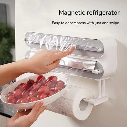 Wall-mounted Plastic Wrap Cutter Household Punch-free