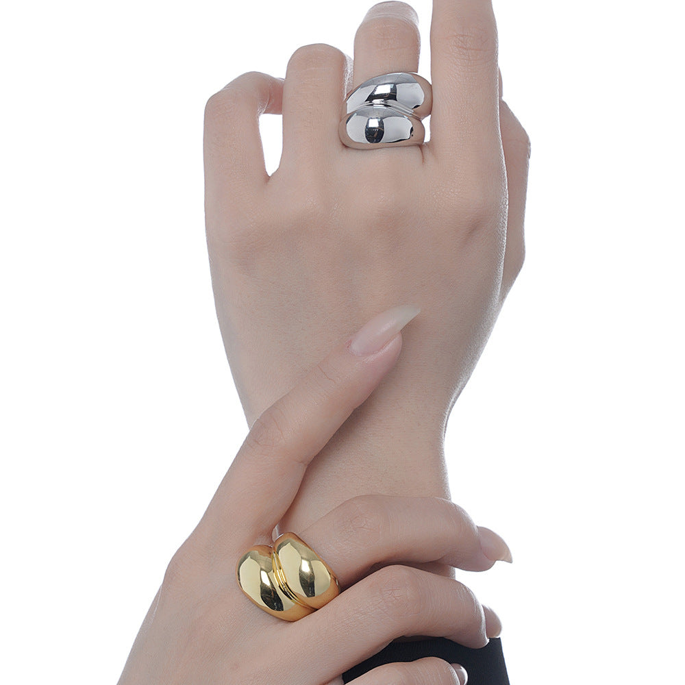 Geometric Glossy Female Ring Does Not Fade