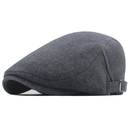 Men's Classic Flat Top Adjustable Newsboy Cap British Style Retro Beret Autumn And Winter Advance Hats Foreign Trade Hat