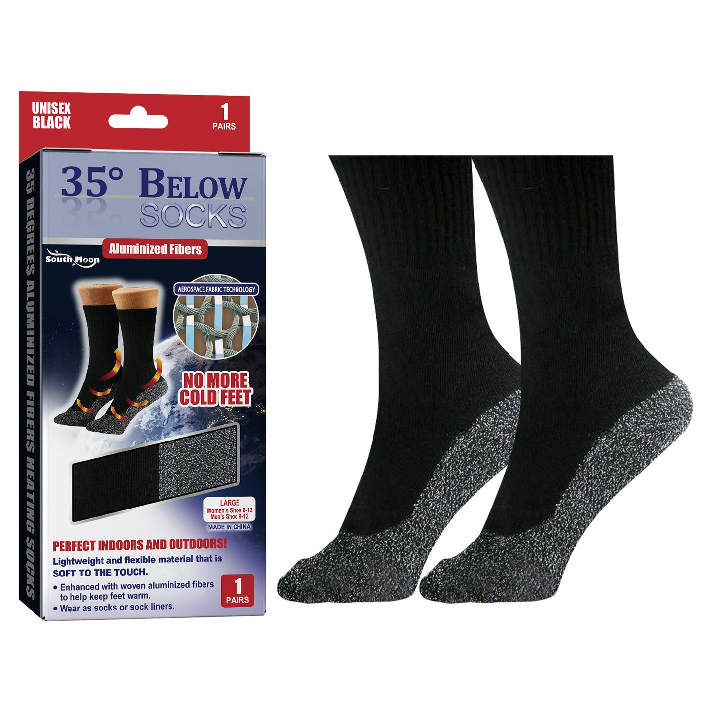 35 Degree Aluminized Fiber Fever Socks