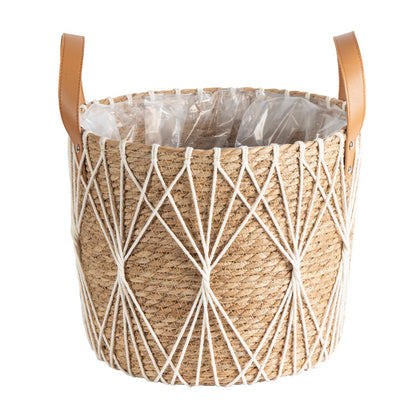 Flower Stand Rattan Living Room Home Flower Basket Flower Pot Straw Woven Floor-standing Decorations