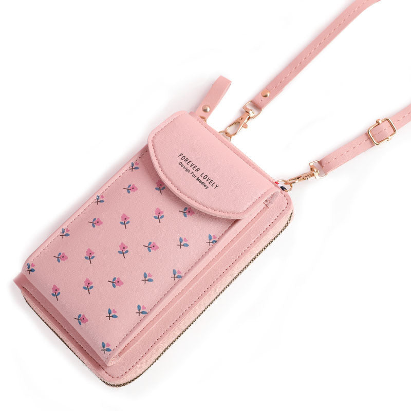 Women's Large Capacity Multi-functional Solid Color Fashion Mobile Phone Bag