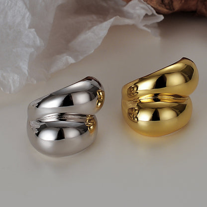 Geometric Glossy Female Ring Does Not Fade