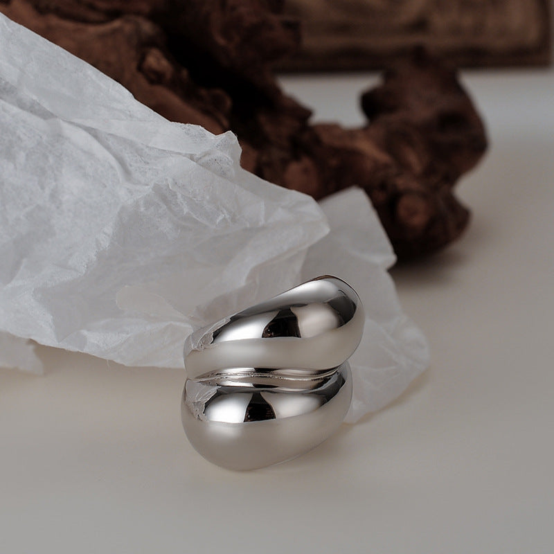 Geometric Glossy Female Ring Does Not Fade