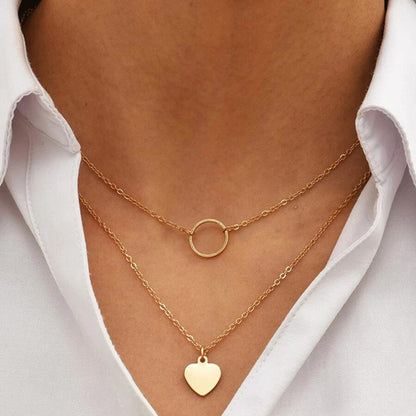 Women's Simple Metal Multi-layer Necklace