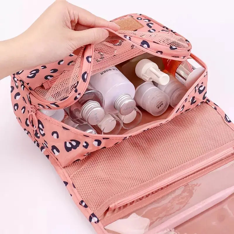 Cosmetic Bag Women Travel Pouch Waterproof Toiletries Beauty Organizer Ladies Bathroom Neceser Makeup Storage Bag With Hook