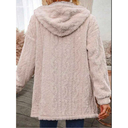 Hooded Long Sleeve Coat Top Women's Cardigan