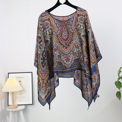 Artificial Silk Pullover Sunscreen Scarf Shawl