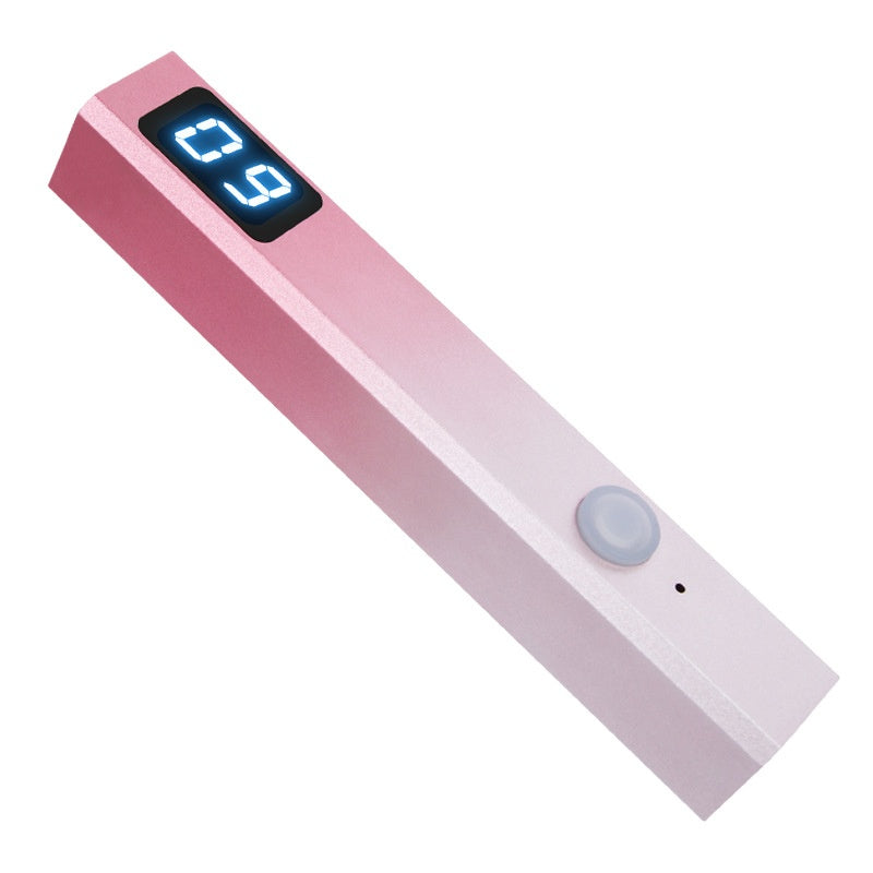 Metal One-word Small Portable Nail Lamp With Screen Display Tip Heating Lamp Handheld Phototherapy