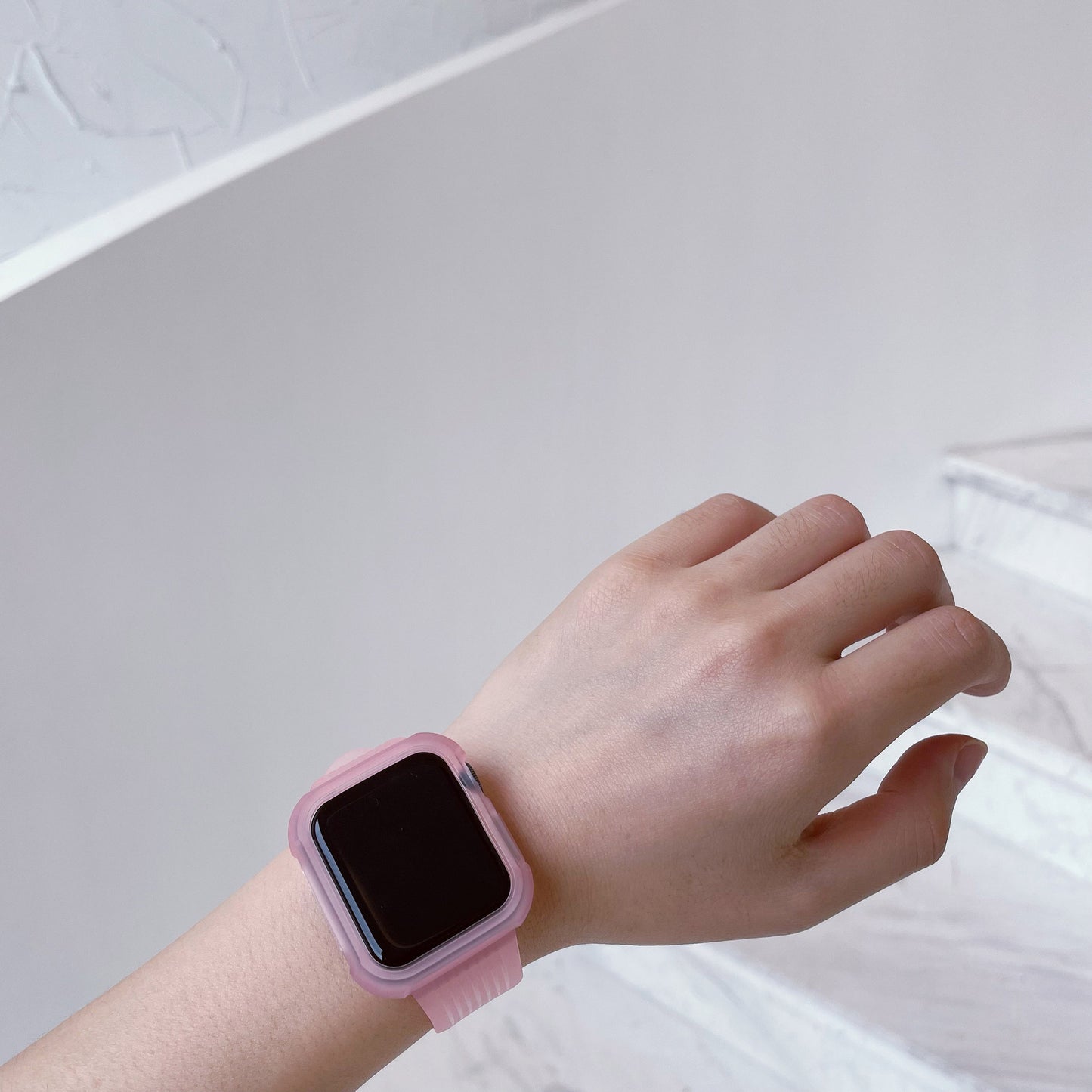 Simple Solid Color Transparent Frosted Silicone Strap