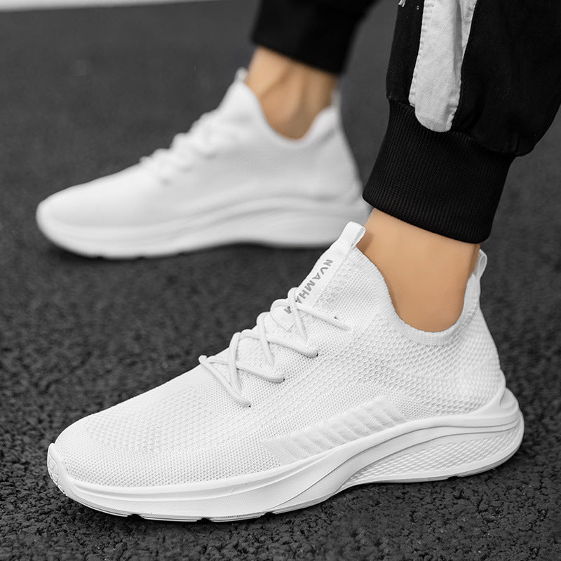 Breathable White Mesh Men's Casual Sneaker