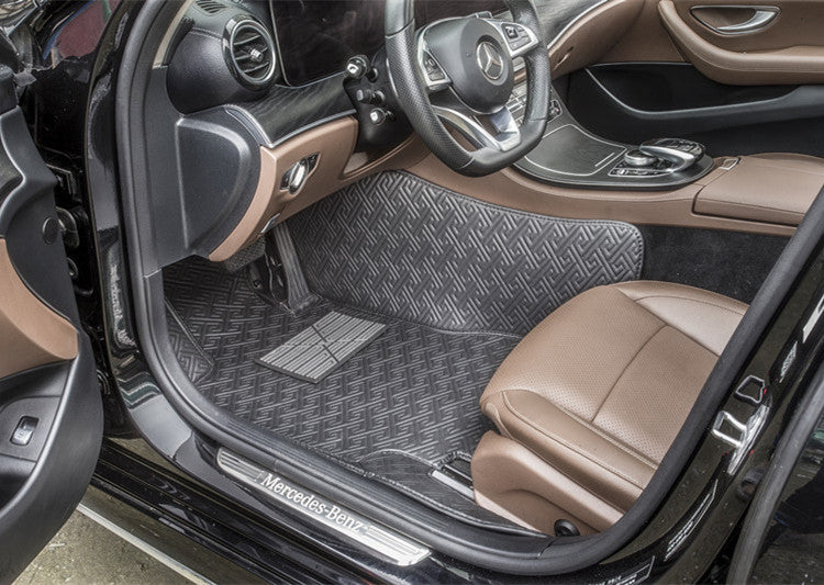 Fully Surrounded Car Leather Floor Mat Pad All Weather Protection