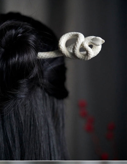 Retro Style Hairpin With A Single Character On The Back Of The Head