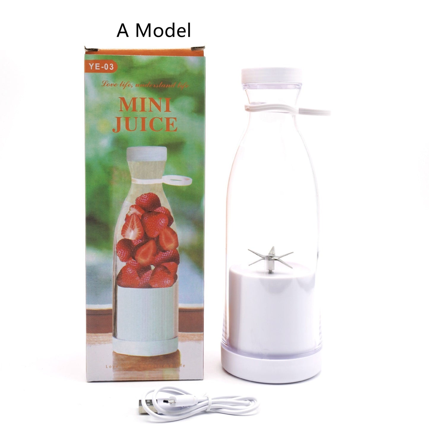 Electric USB Wine Bottle Juicer Cup 6-leaf Cutter Head Household