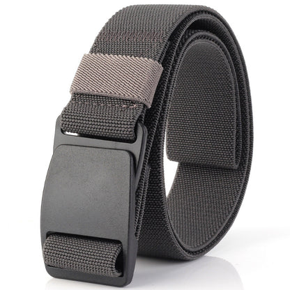 Elastic Belt Donefu Plastic Steel Pom Buckle Casual All-Match Belt