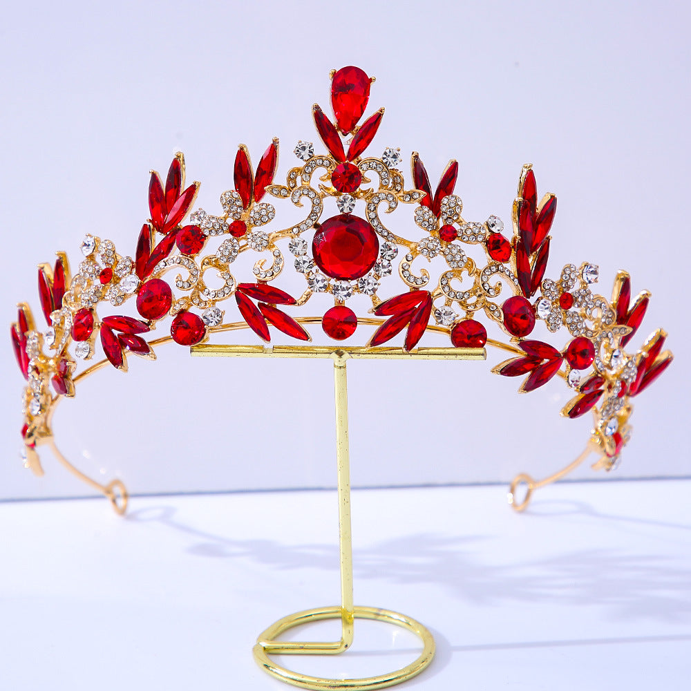 Crown Alloy Rhinestone-encrusted Adult Jewelry