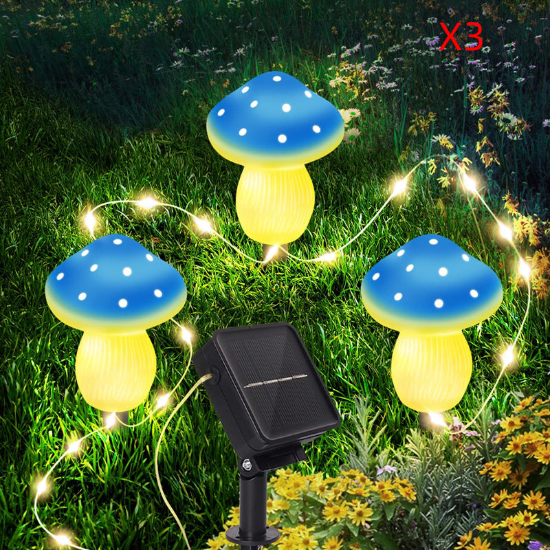 Plastics Solar Mushroom Night Light Outdoor Courtyard Garden Balcony Layout Lawn Waterproof Landscape Decoration Colorful Light