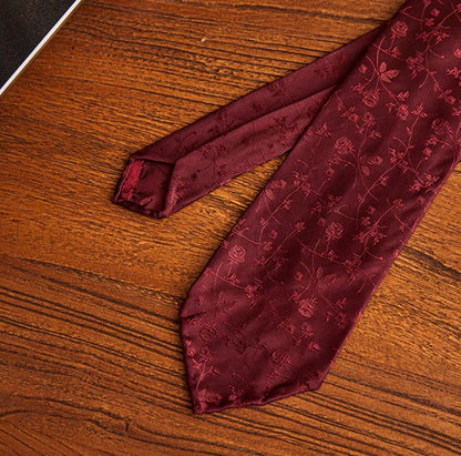 Three-fold Roll Wool Lining Handmade Tie Silk Jacquard Businese Suit Accessories
