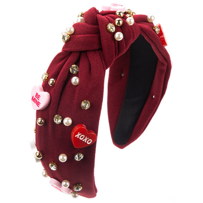Women's Rhinestone Pearl High Skull Top Knotted All-match Holiday Hair Accessories