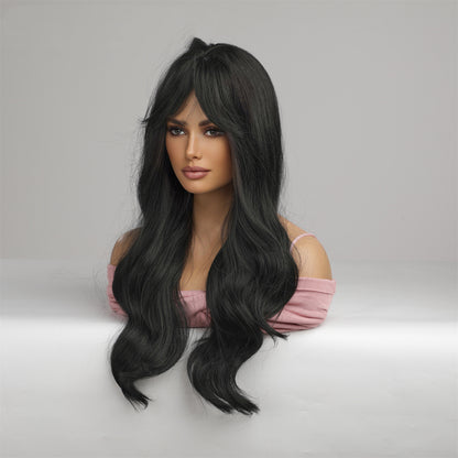 Eight-character Bangs With Long Black Curls
