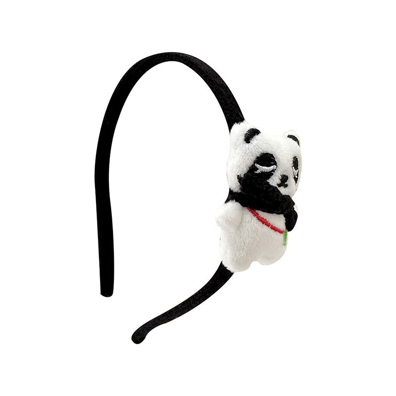 Cartoon Young Girl Panda Grip Cute Three-dimensional Doll Children's Headband