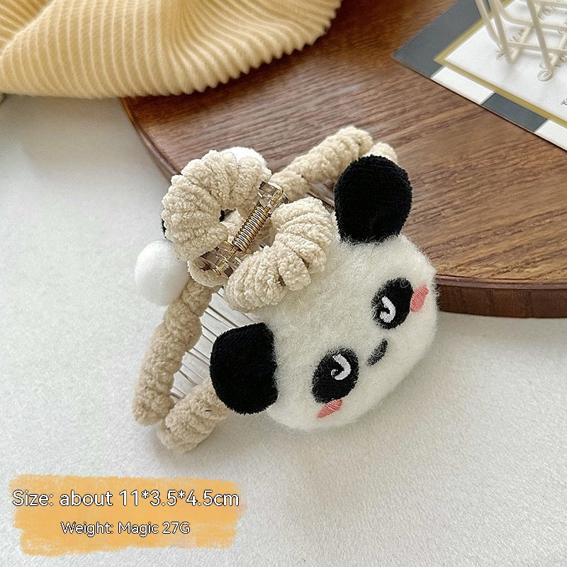 Cartoon Young Girl Panda Grip Cute Three-dimensional Doll Children's Headband