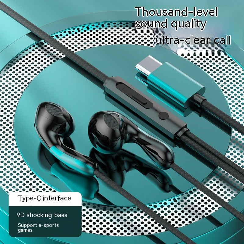 Type-c Flat Hole Wired Headset