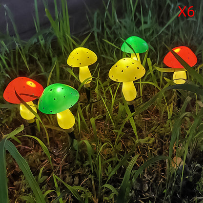 Plastics Solar Mushroom Night Light Outdoor Courtyard Garden Balcony Layout Lawn Waterproof Landscape Decoration Colorful Light