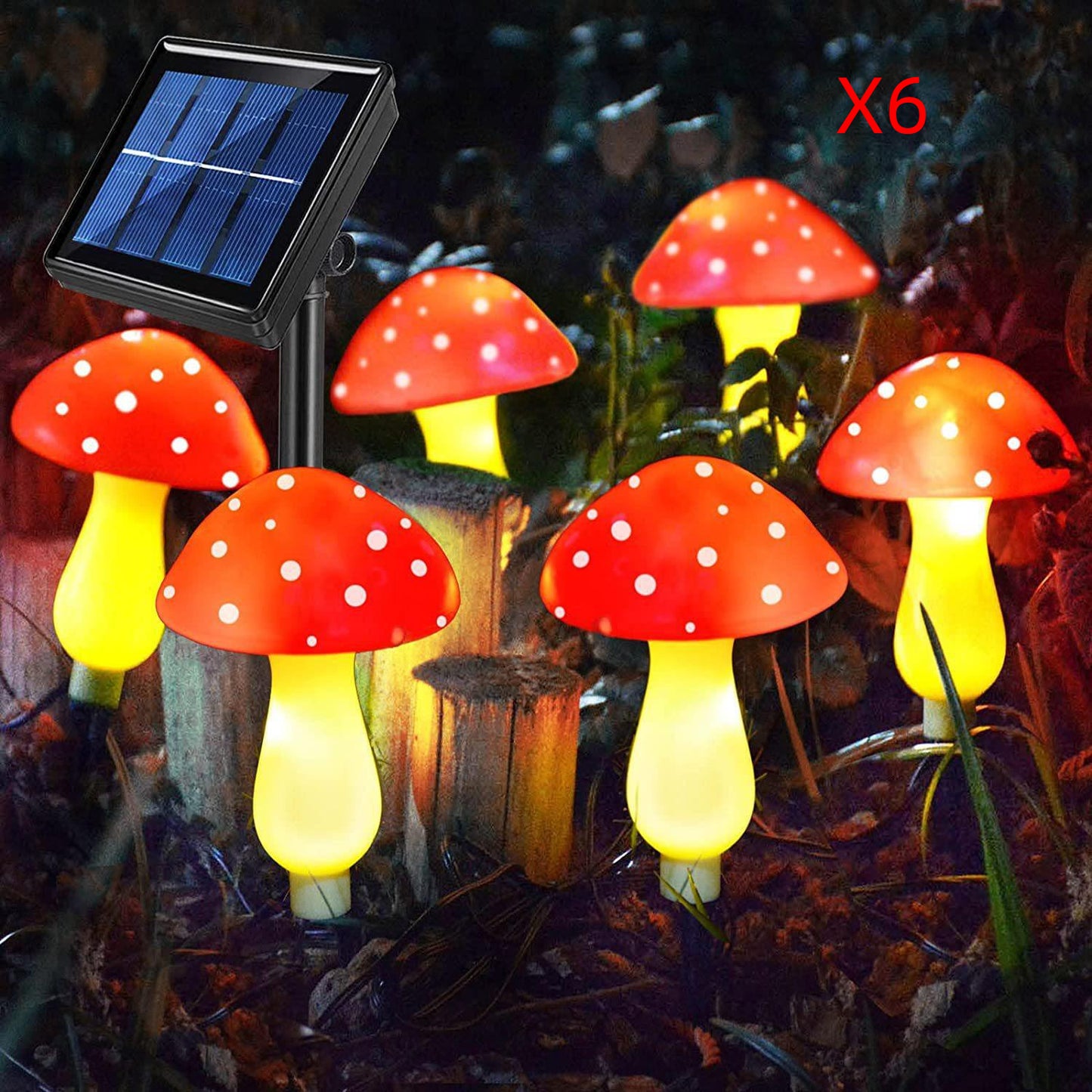 Plastics Solar Mushroom Night Light Outdoor Courtyard Garden Balcony Layout Lawn Waterproof Landscape Decoration Colorful Light