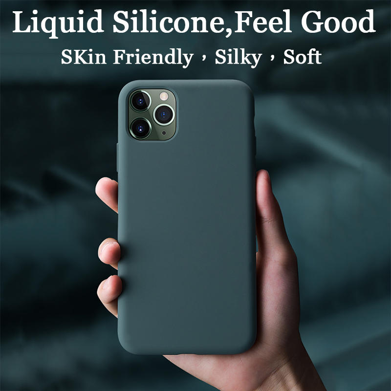 Mobile Phone Case Luxury Original Liquid Silicone Soft Cover