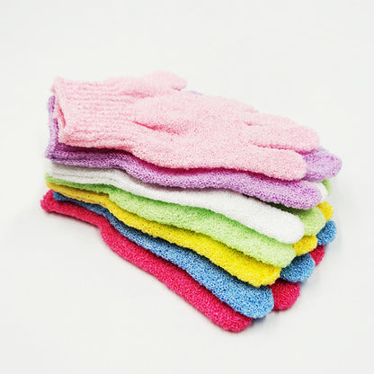 Household Bath Candy-colored Five-finger Gloves