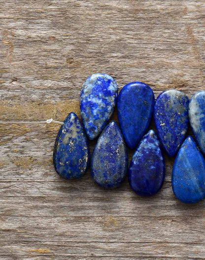 Lapis Lazuli Drop Pendant Handmade Earrings Elegant European And American Popular