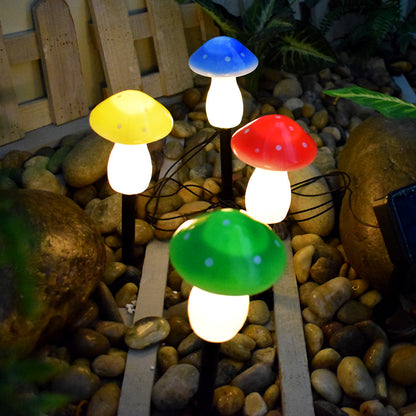 Plastics Solar Mushroom Night Light Outdoor Courtyard Garden Balcony Layout Lawn Waterproof Landscape Decoration Colorful Light