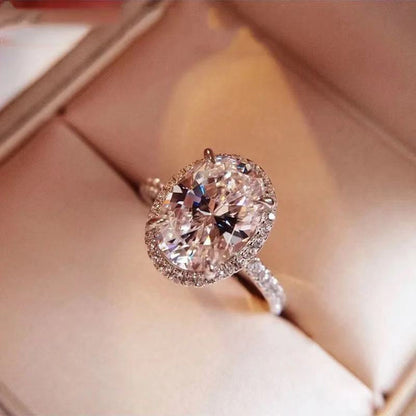 Moissanite Big Diamond Diamond Ring Wholesale Shaped Pigeon Rhinestone Ring