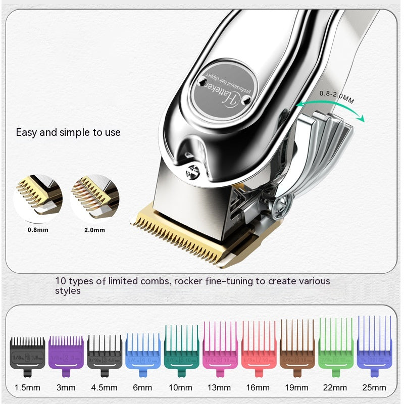 Hair Scissors Metal Machine Intelligent LED LCD Display Hair Salon Washing Electric Clipper Razor